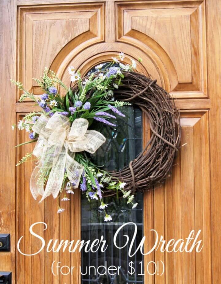 Simple DIY Summer Wreath for Under 10