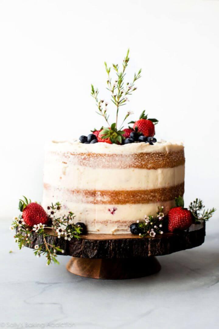 Simple DIY Vanilla Naked Cake