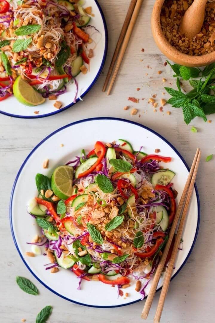 Asian Vermicelli Salad With Peanuts