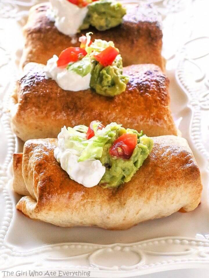 Baked Chicken Chimichangas