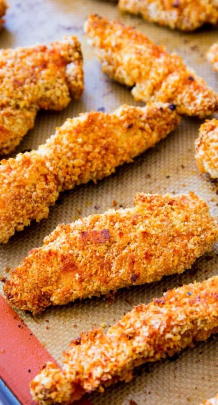 Baked Honey BBQ Chicken Fingers