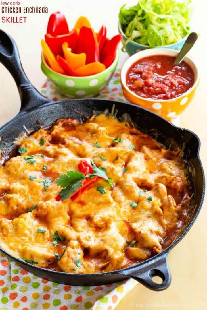 Best Chicken Enchilada Skillet