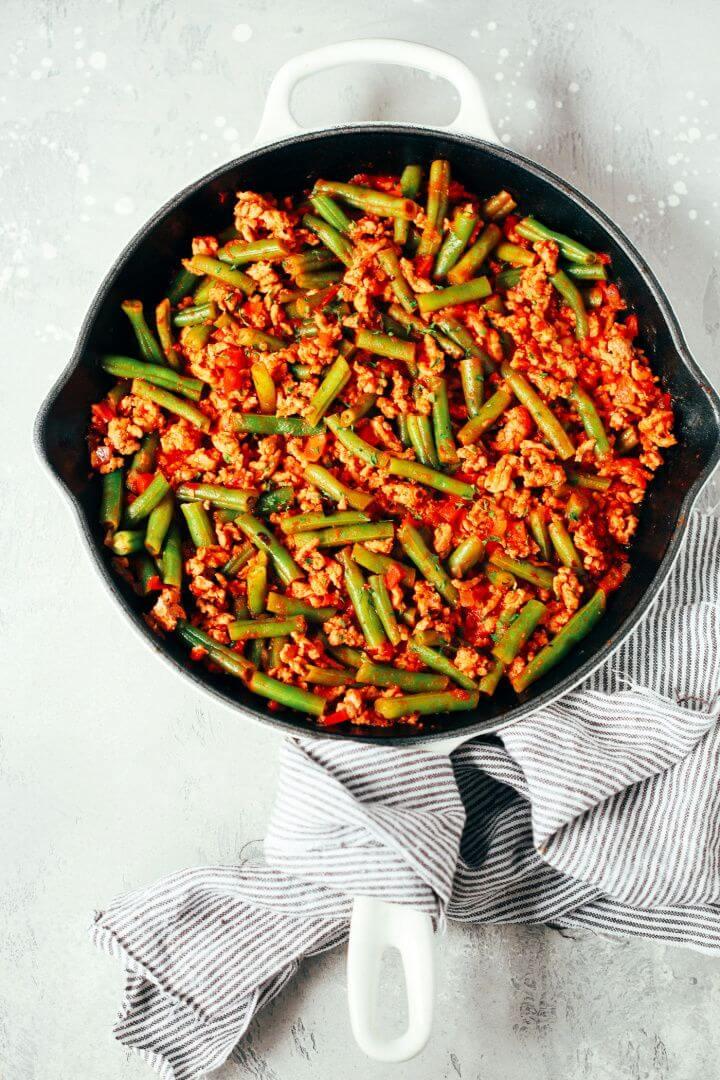 Best DIY Ground Turkey Skillet with Green Beans Recipe 2