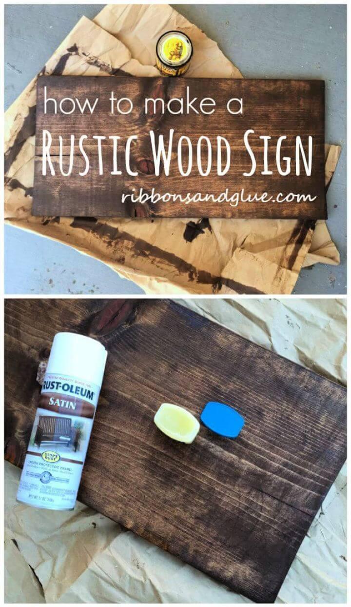 Build A DIY Rustic Wood Sign Project Tutorial