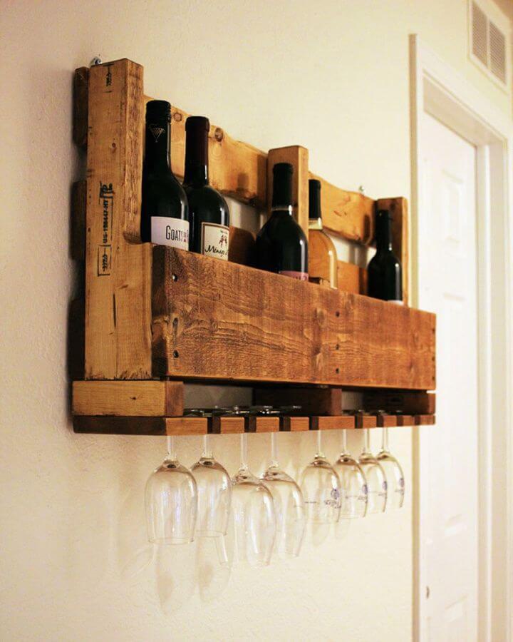 Build Your Own Wine Rack From A Pallet