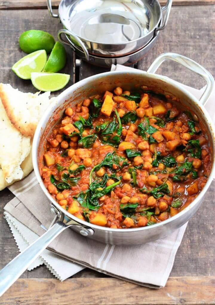 Chickpea And Spinach Curry
