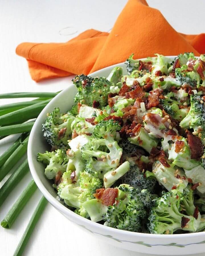 Creamy Broccoli Salad With Bacon