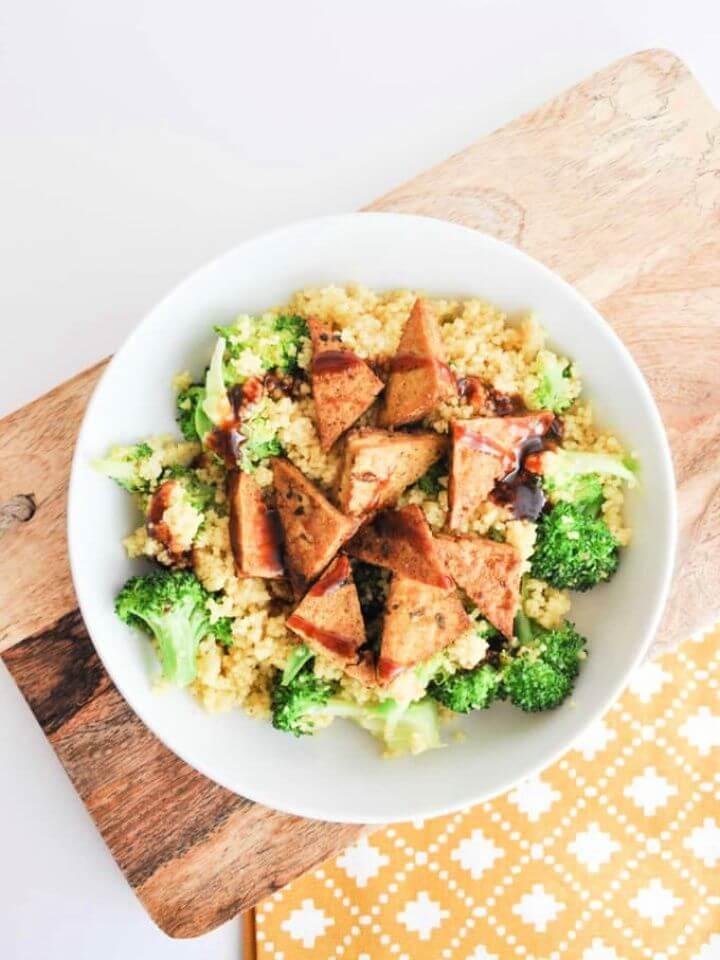 DIY BBQ Couscous Bowl With Tofu