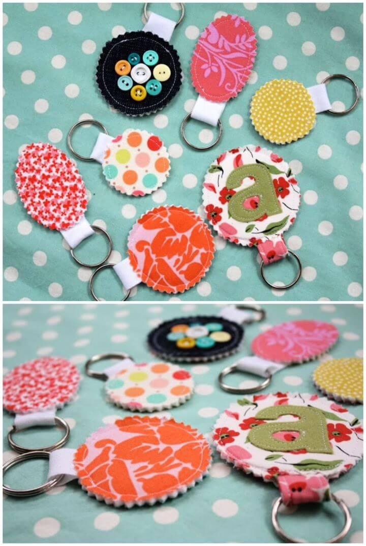 DIY Fabric Scrap Key Chain Tutorial