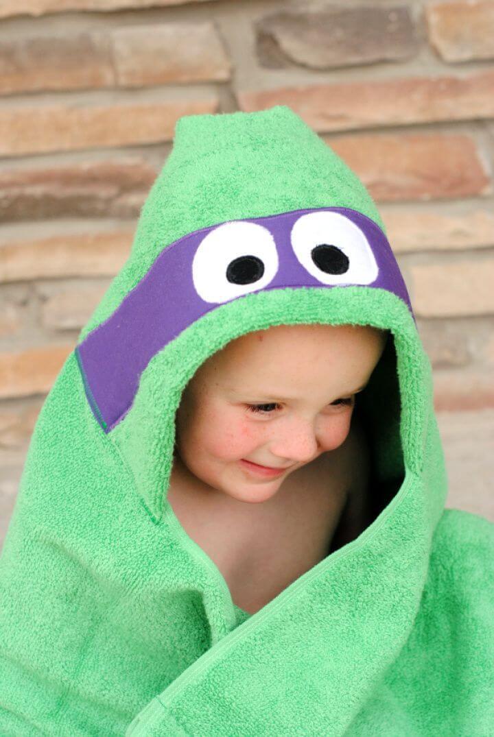 DIY Ninja Turtle Hooded Towel