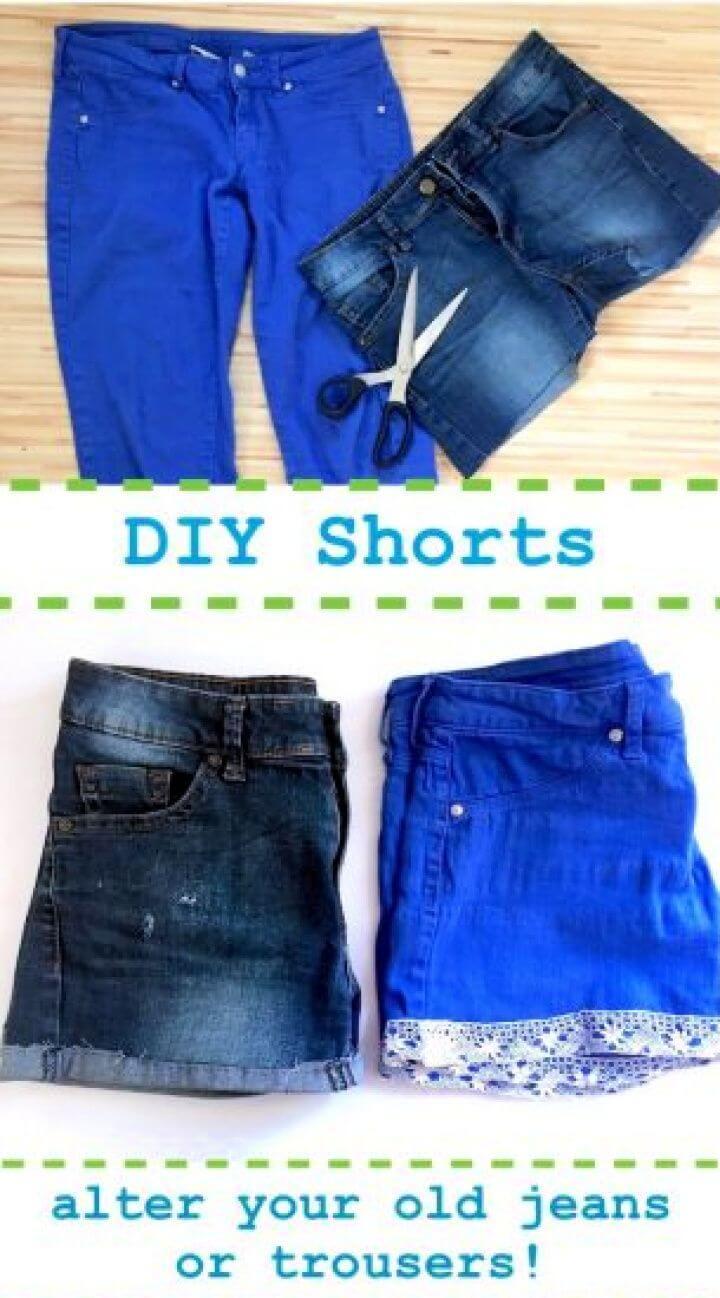 DIY Shorts Alter Your Old Jeans Or Trousers
