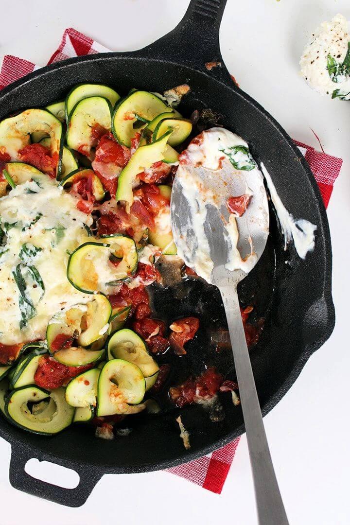 Deconstructed Manicotti Skillet with Zucchini Noodles