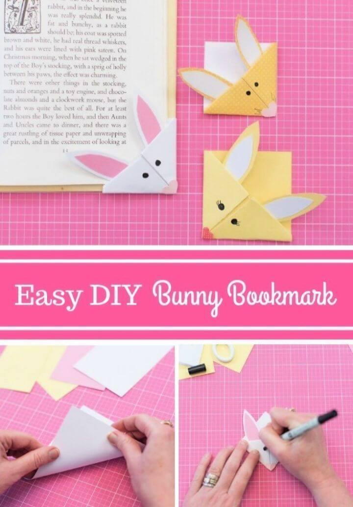 Easy DIY Bunny Bookmark For Kids