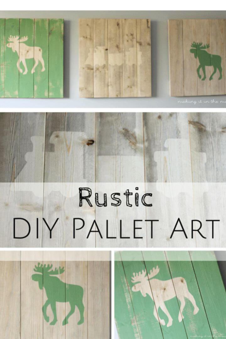 Easy DIY Challenge Rustic Scrap Wood Pallet Art