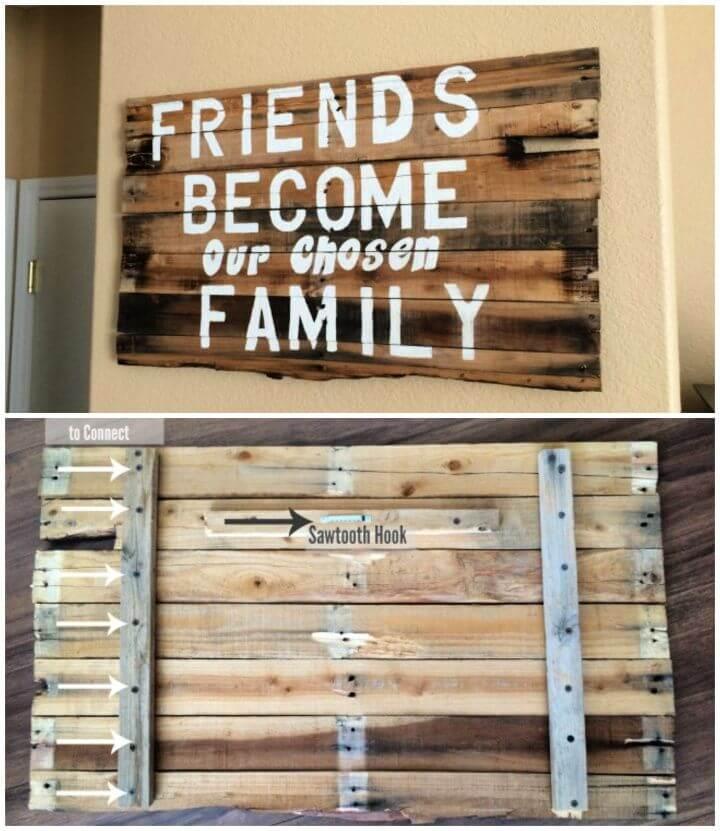 Easy DIY Friends Quote Wood Pallet Project