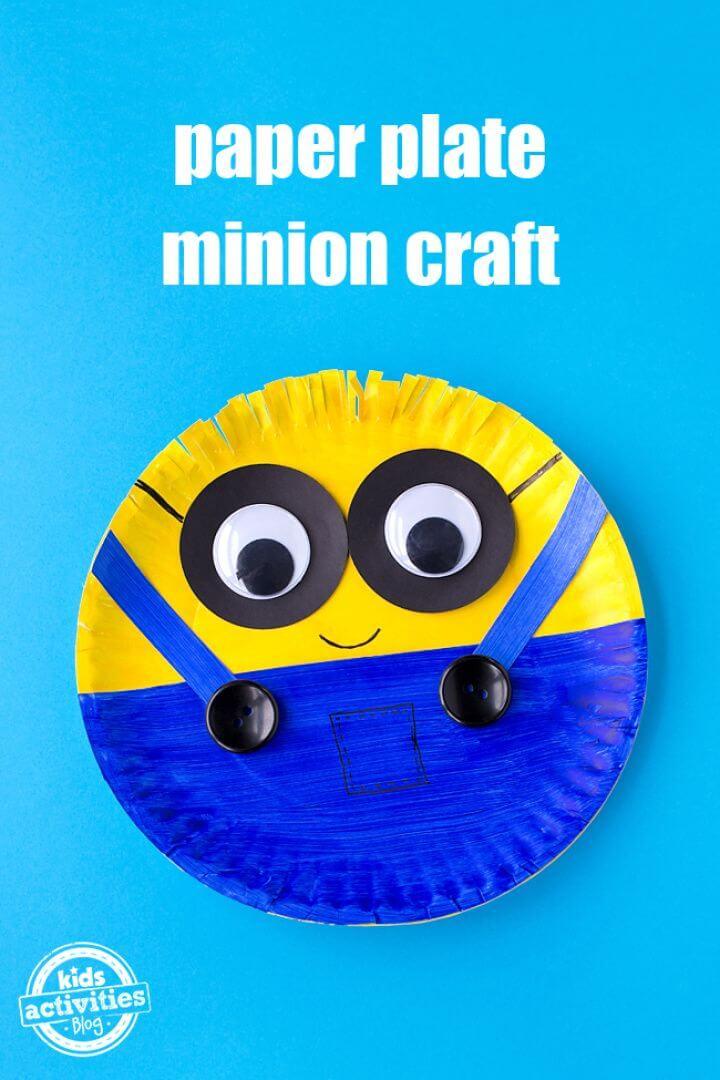Easy DIY Paper Plate Minion Craft
