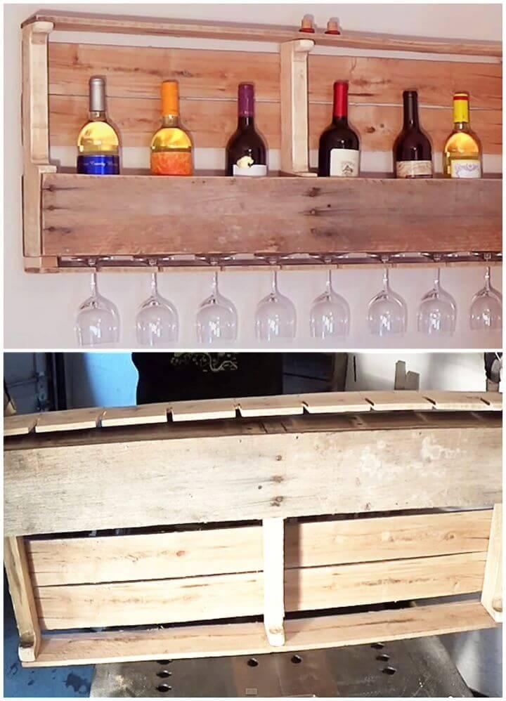 Easy DIY Wood Pallet Wine Rack