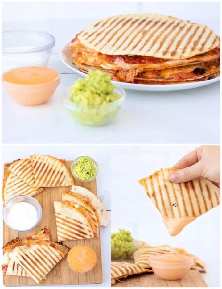 Easy Weeknight Leftover Chicken Quesadillas