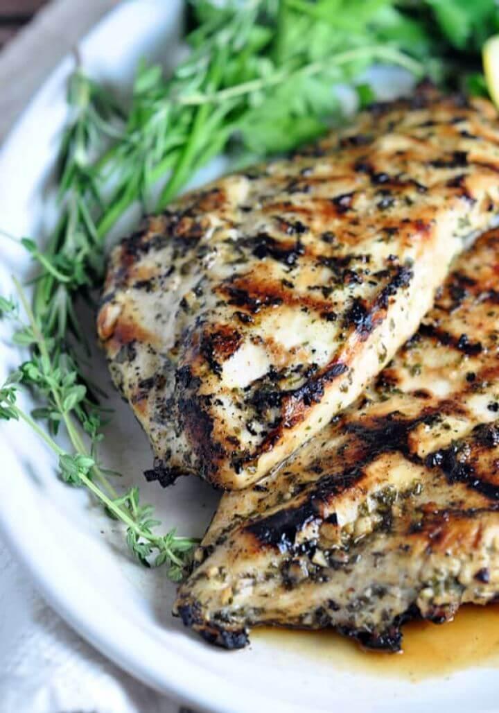 Grilled Chicken Breasts With Herbs And Lemon