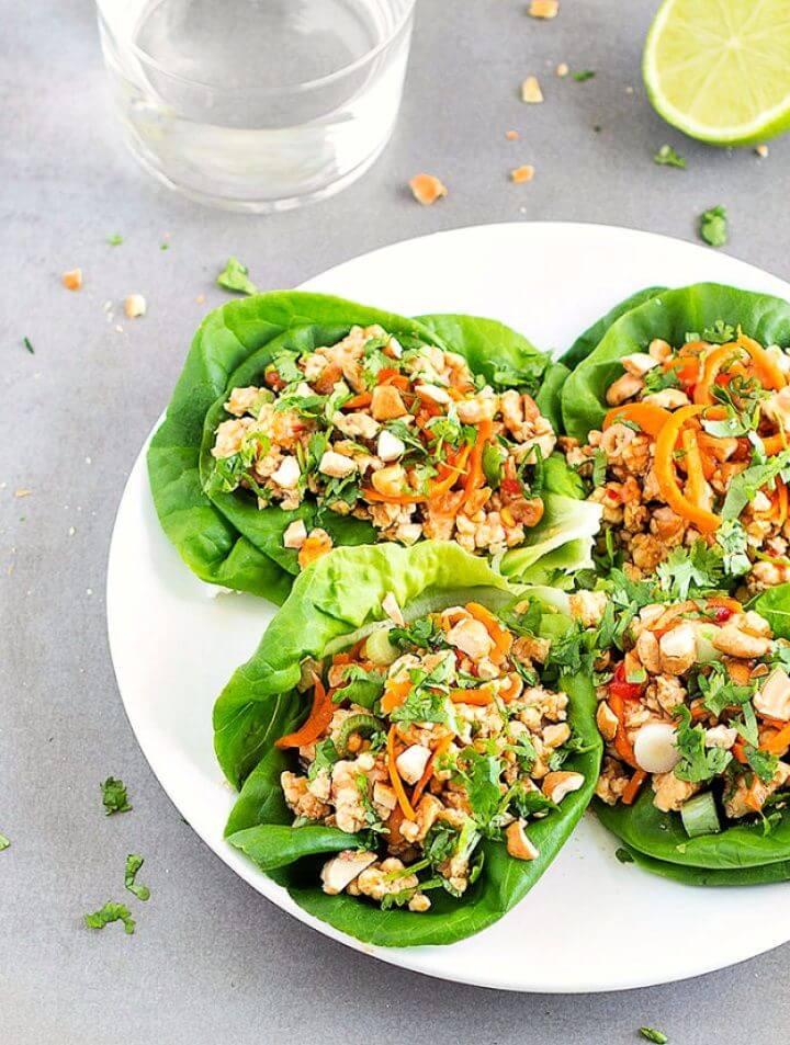 Healthy Asian Chicken Lettuce Wraps