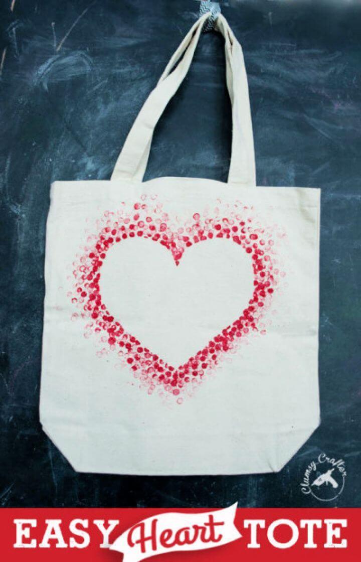 How To DIY Heart Tote Bag