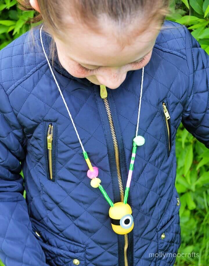How To DIY Minion Craft Necklace