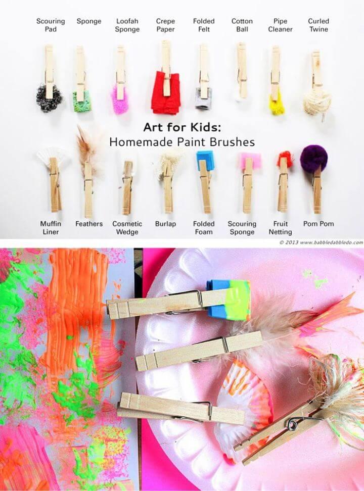 How To DIY Paint Brushes For Kids
