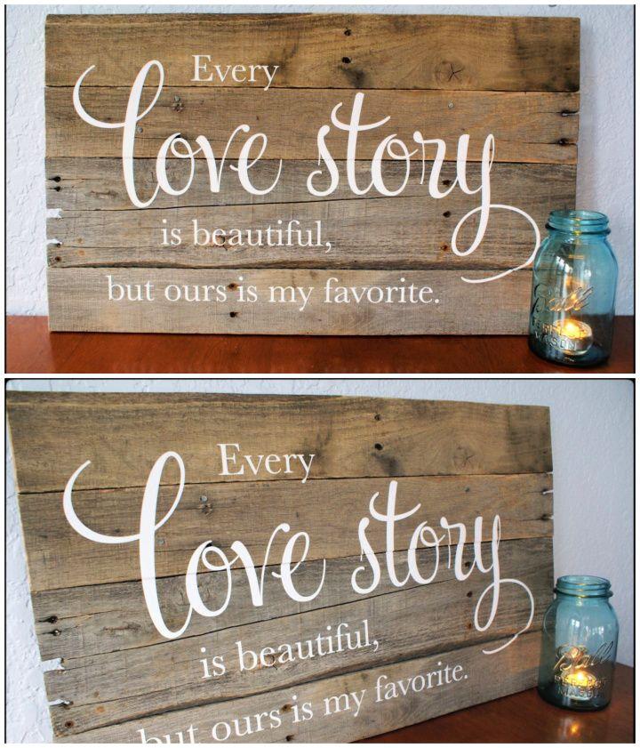 How To DIY Wood Pallet Sign Tutorial