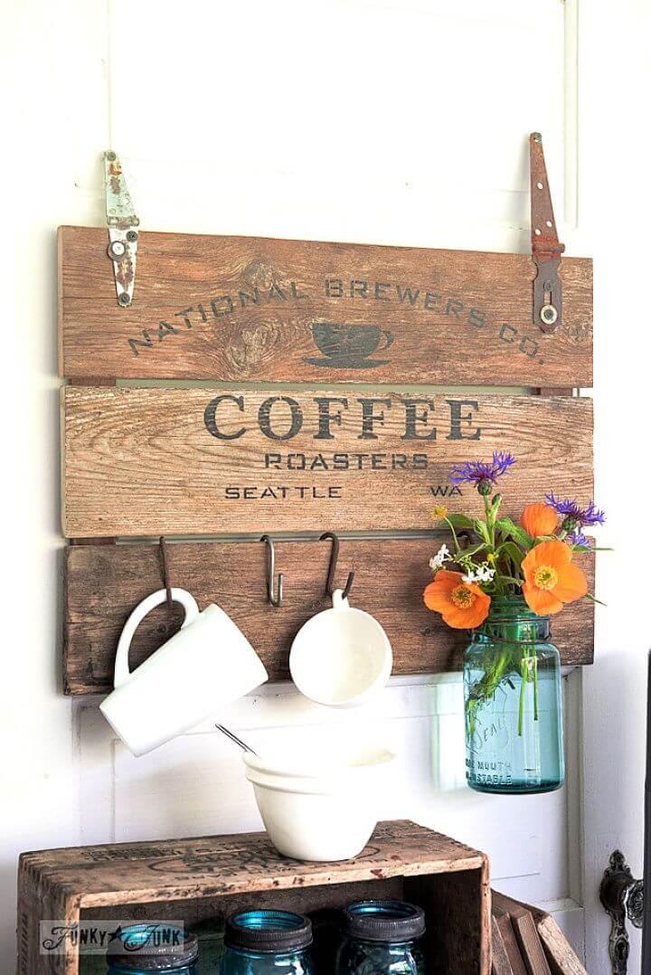 How To Make A DIY Coffee Crate Lid Sign
