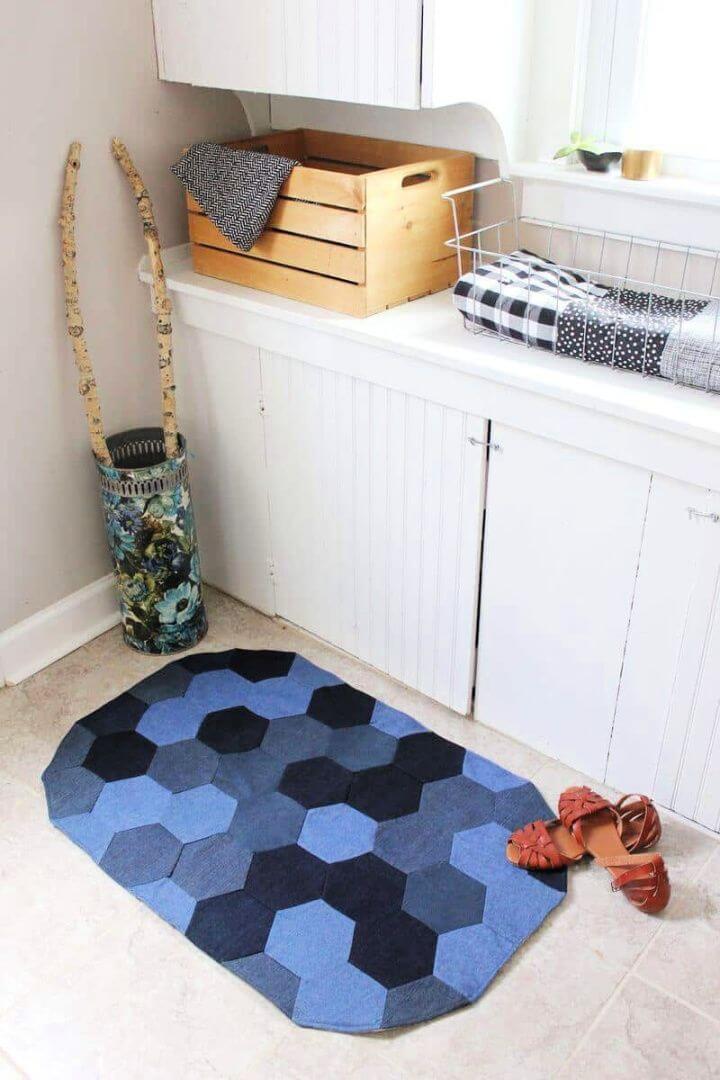 How To Make A DIY Sew A Denim Rug