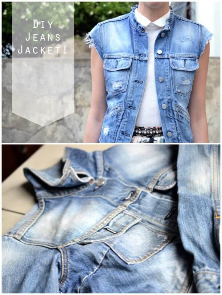 How To Make Your Own DIY Jeans Jacket From Old Jeans