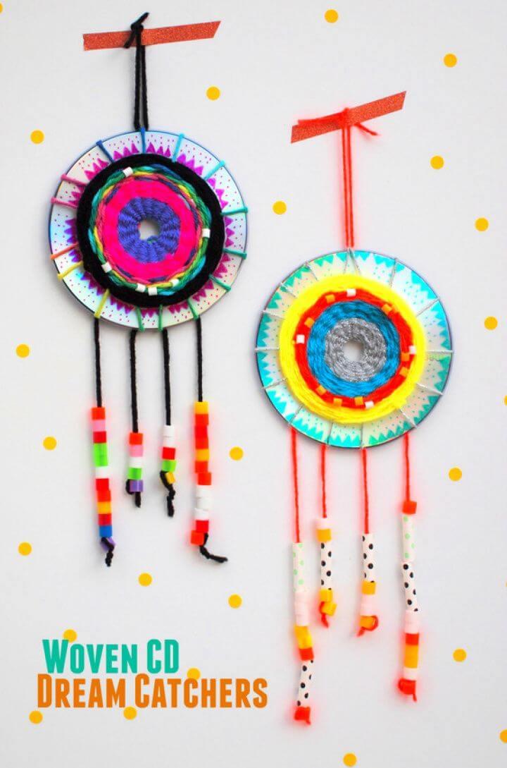 How To Make a Woven CD Dream Catcher