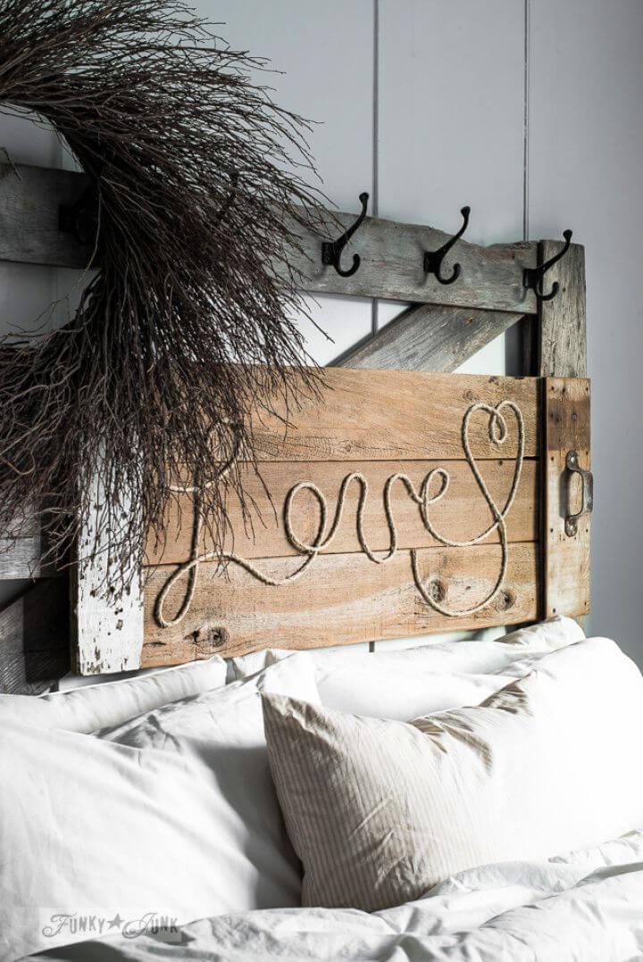 How To Reclaimed Wood Love Rope Sign
