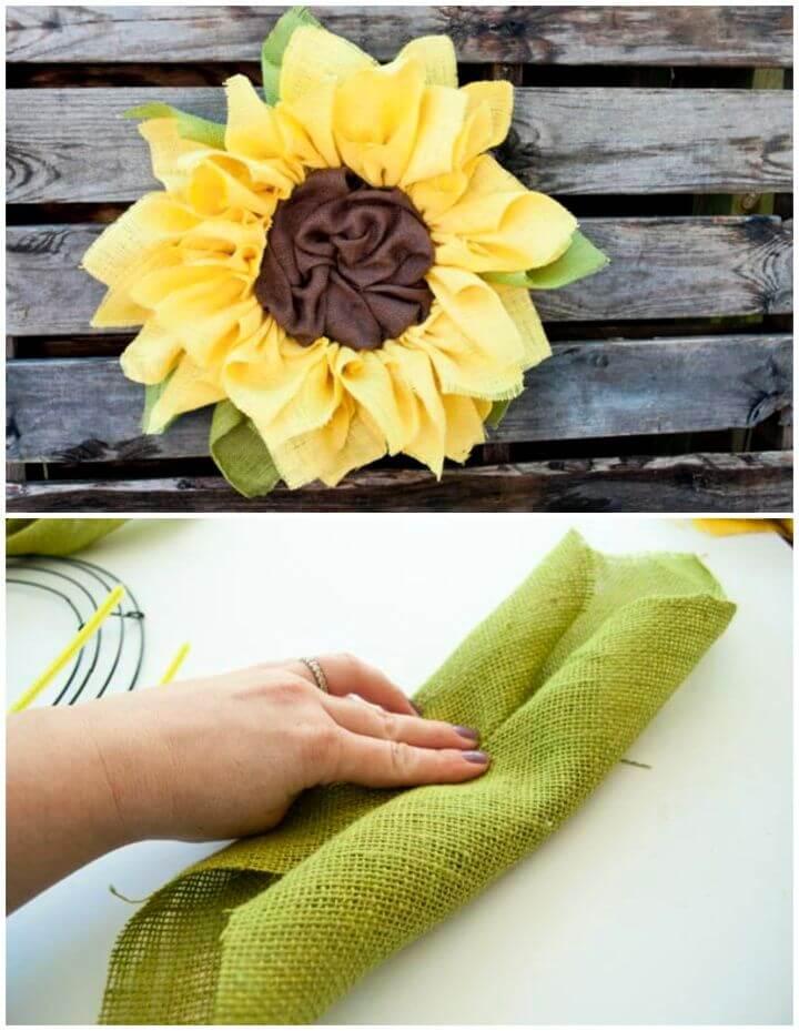 How to Make a Sunflower Burlap Wreath
