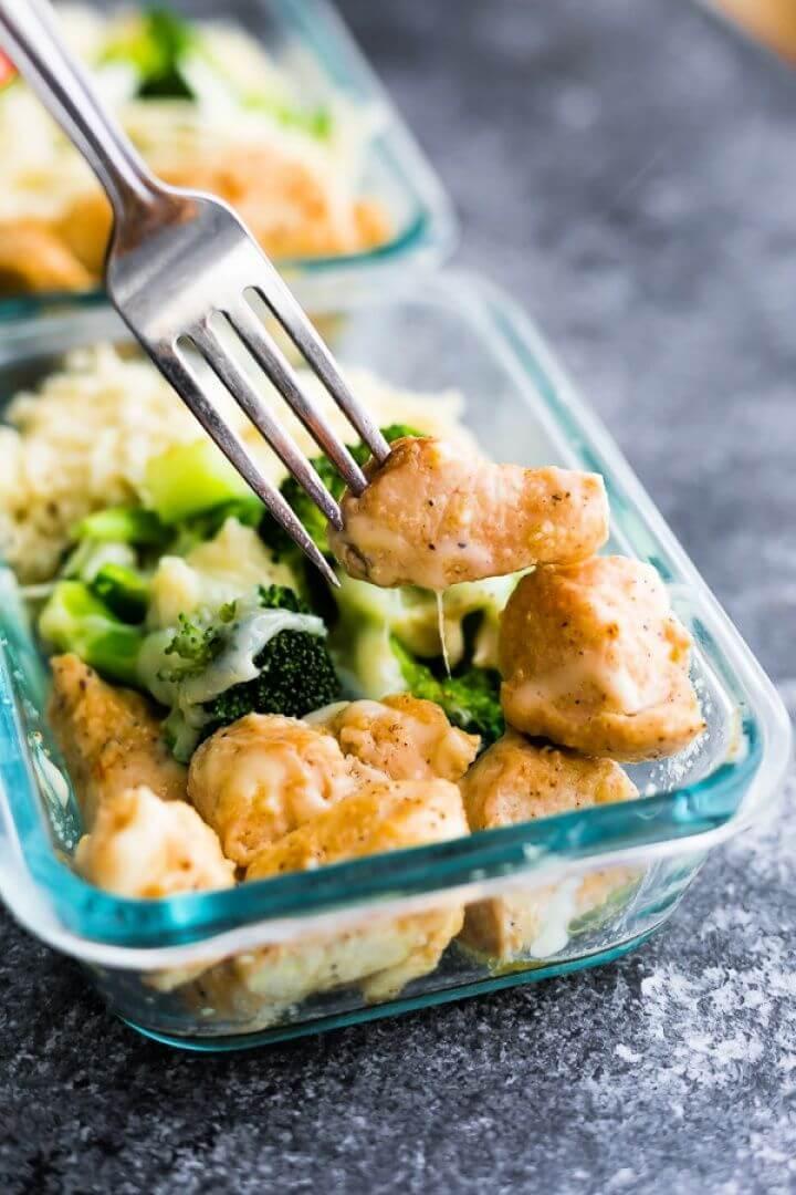 Low Carb Cheesy Chicken And Rice Meal Prep