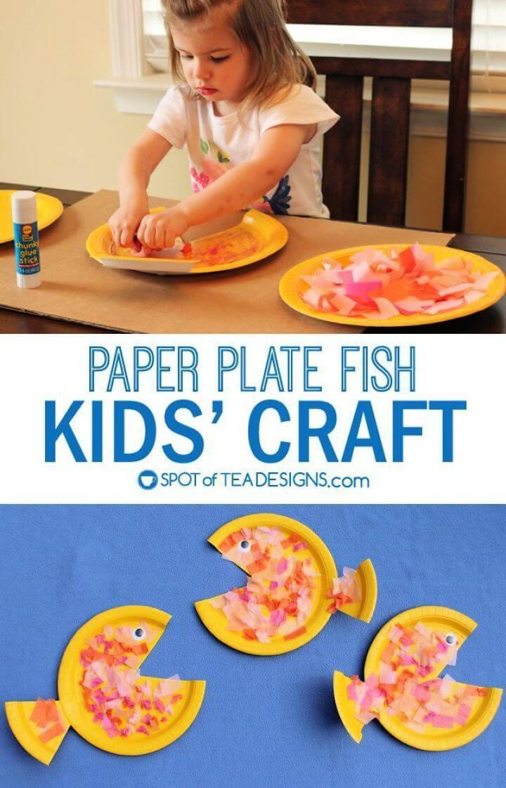 Make A DIY Colorful Paper Plate Fish Kids Craft