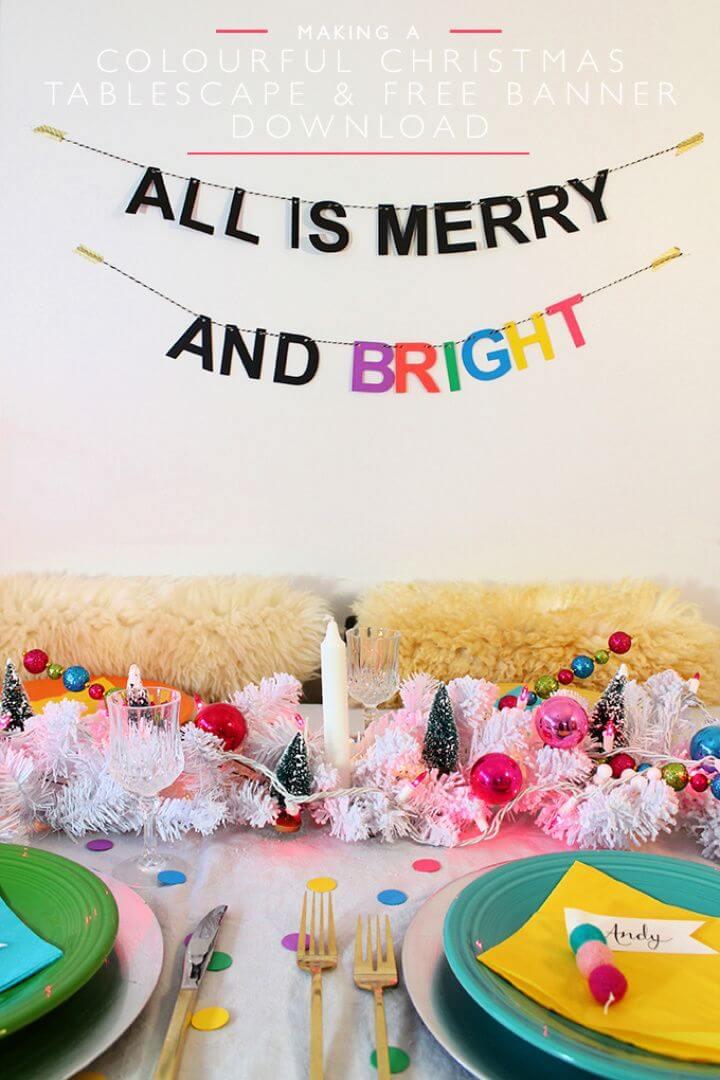 Make A DIY Colourful Christmas Tablescape