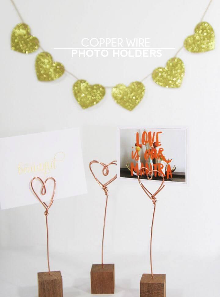 Make A DIY Copper Wire Photo Holders