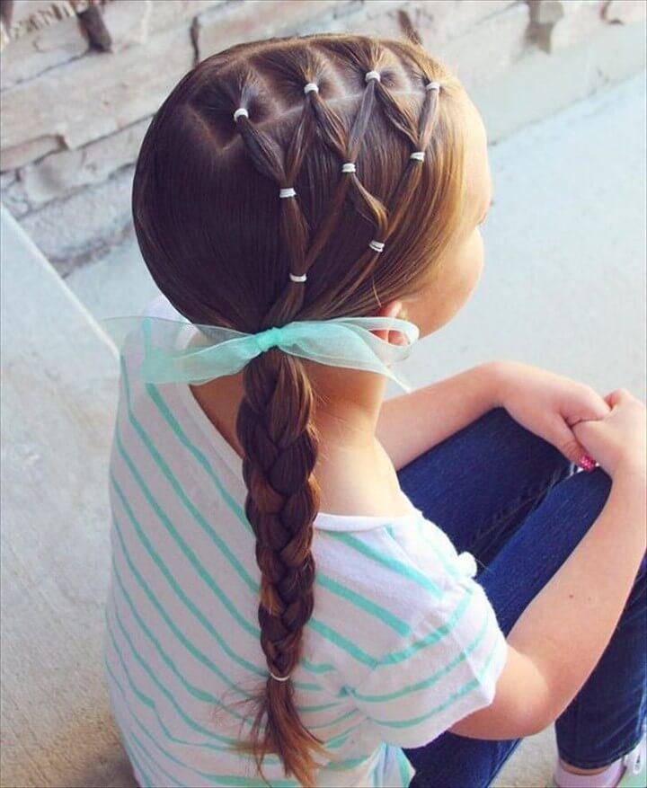 Netted Side Braid Toddler Hairstyle