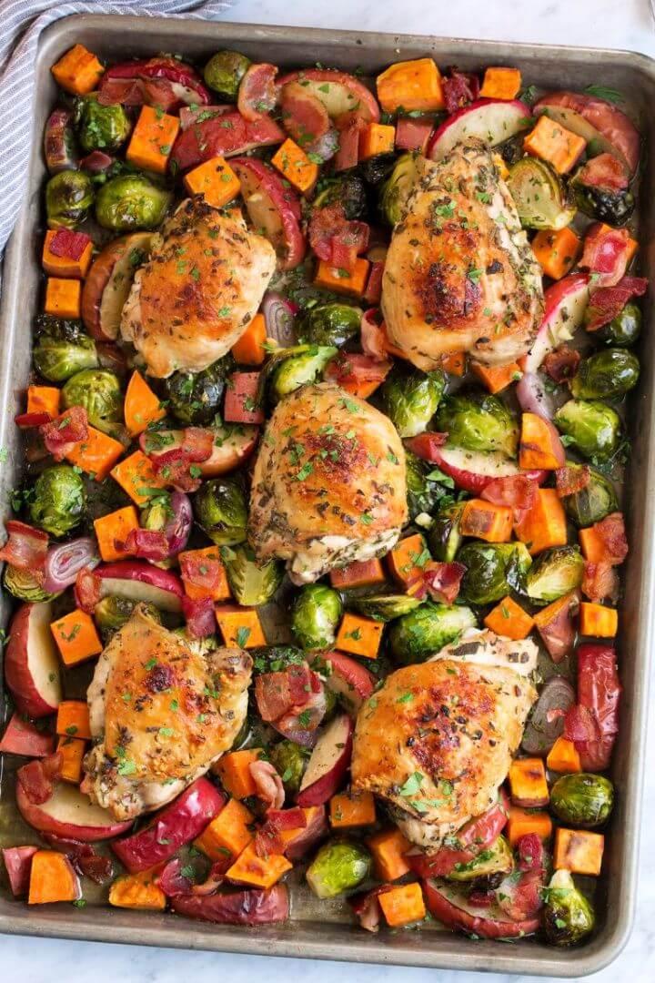 One Pan Autumn Chicken Dinner