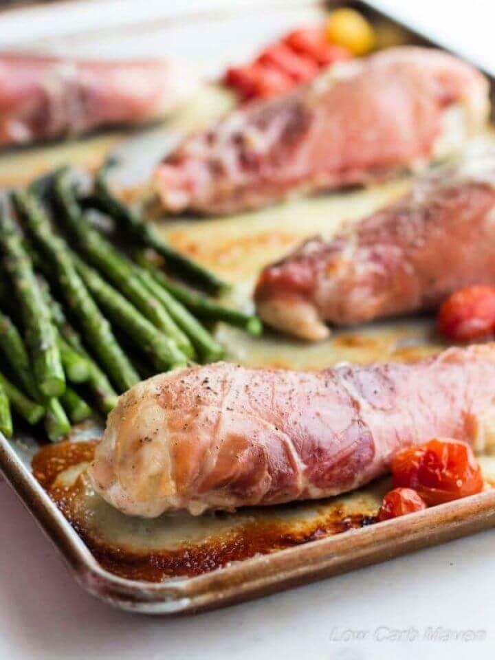 Prosciutto Wrapped Chicken Sheet Pan Dinner