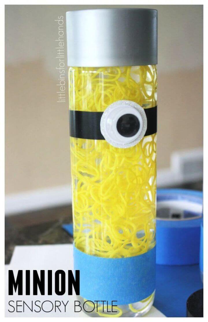 Quick And Fun DIY Minion Sensory Bottle Activity For Kids