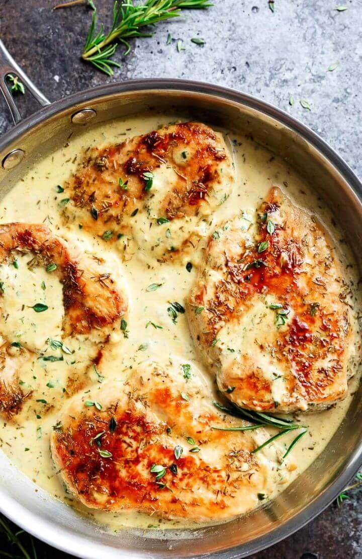 Quick Easy Creamy Herb Chicken