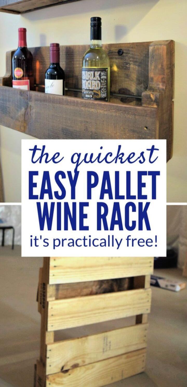Quick Practically Free Pallet Wine Rack