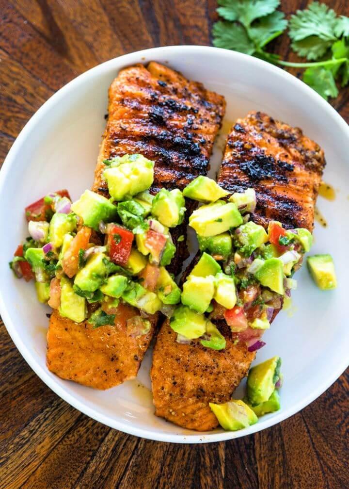 Salmon With Avocado Salsa