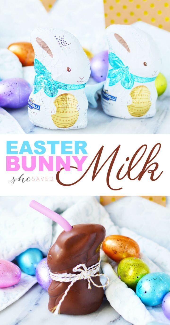 Simple DIY Chocolate Bunny Milk For Kids