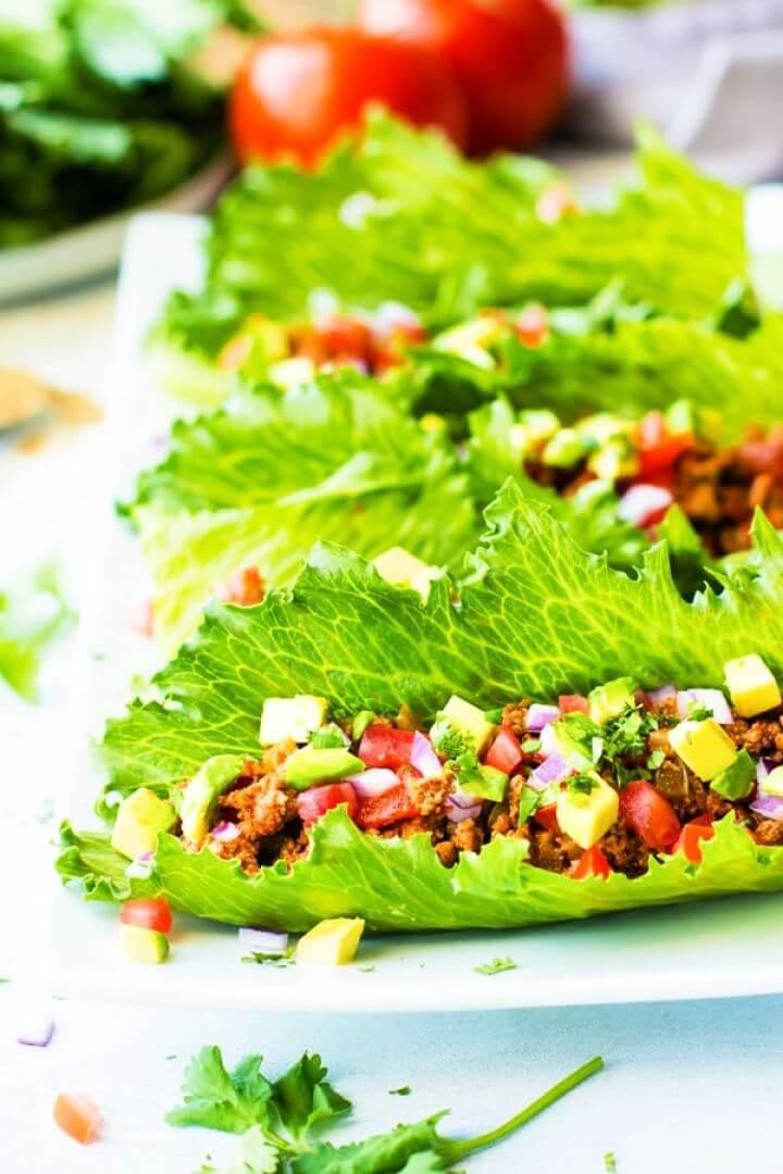 Simple DIY Ground Turkey Taco Lettuce Wraps 2