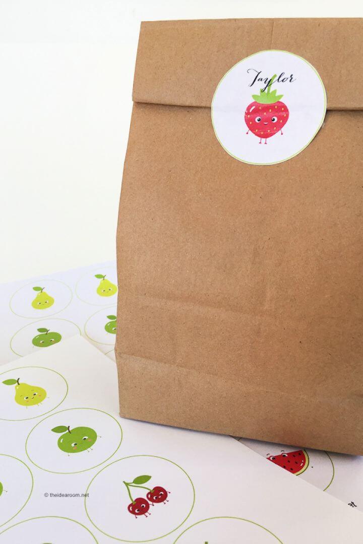 Simple DIY Printable Fruit Stickers