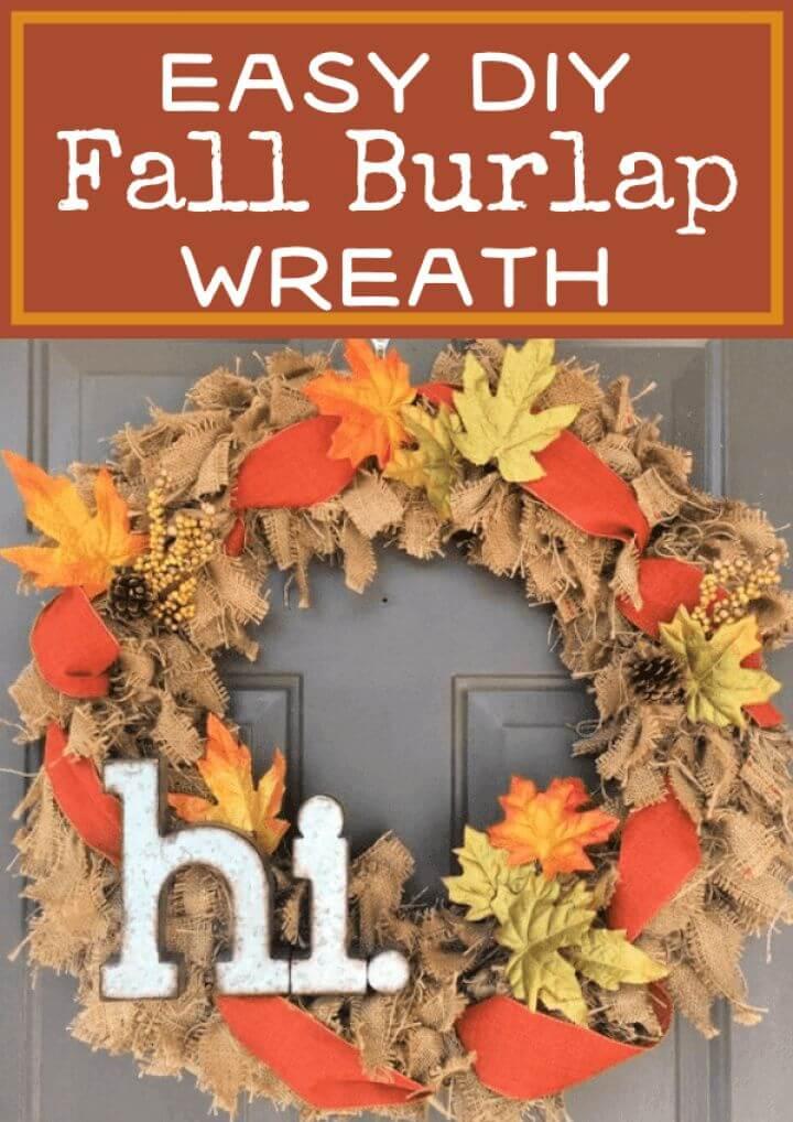 Super DIY Burlap Wreath For All Four Seasons