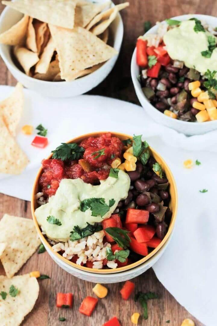 Super Simple DIY Vegan Burrito Bowl